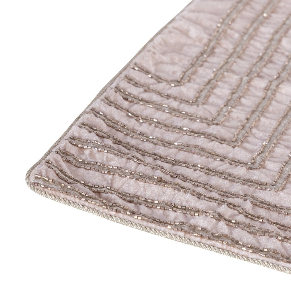 20" Pink And Gold Geometric Throw Pillow Cover