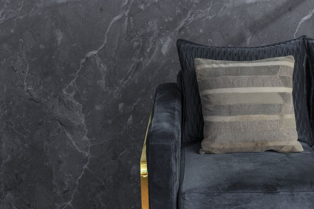 20" Gray And Beige Striped Wool Blend Throw Pillow Cover