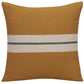 20" Yellow And Ivory Striped Cotton Throw Pillow Cover