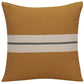 20" Yellow And Ivory Striped Cotton Throw Pillow Cover