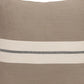 20" Brown And Ivory Striped Cotton Throw Pillow Cover