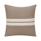 20" Brown And Ivory Striped Cotton Throw Pillow Cover