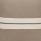 24" Brown And Ivory Striped Cotton Throw Pillow Cover
