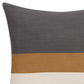 24" Brown And Gray Striped Cotton Throw Pillow Cover