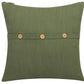 20" Green Cotton Throw Pillow Cover