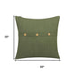 20" Forest Green Cotton Throw Pillow Cover
