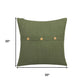 20" Forest Green Cotton Throw Pillow Cover