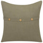 20" Green Cotton Throw Pillow Cover