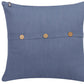 20" Blue Cotton Throw Pillow Cover
