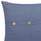 20" Blue Cotton Throw Pillow Cover