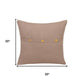 20" Brown Cotton Throw Pillow Cover