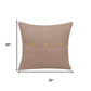 20" Brown Cotton Throw Pillow Cover