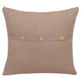 20" Brown Cotton Throw Pillow Cover