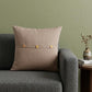 24" Brown Cotton Throw Pillow Cover
