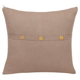 24" Brown Cotton Throw Pillow Cover