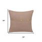 24" Brown Cotton Throw Pillow Cover