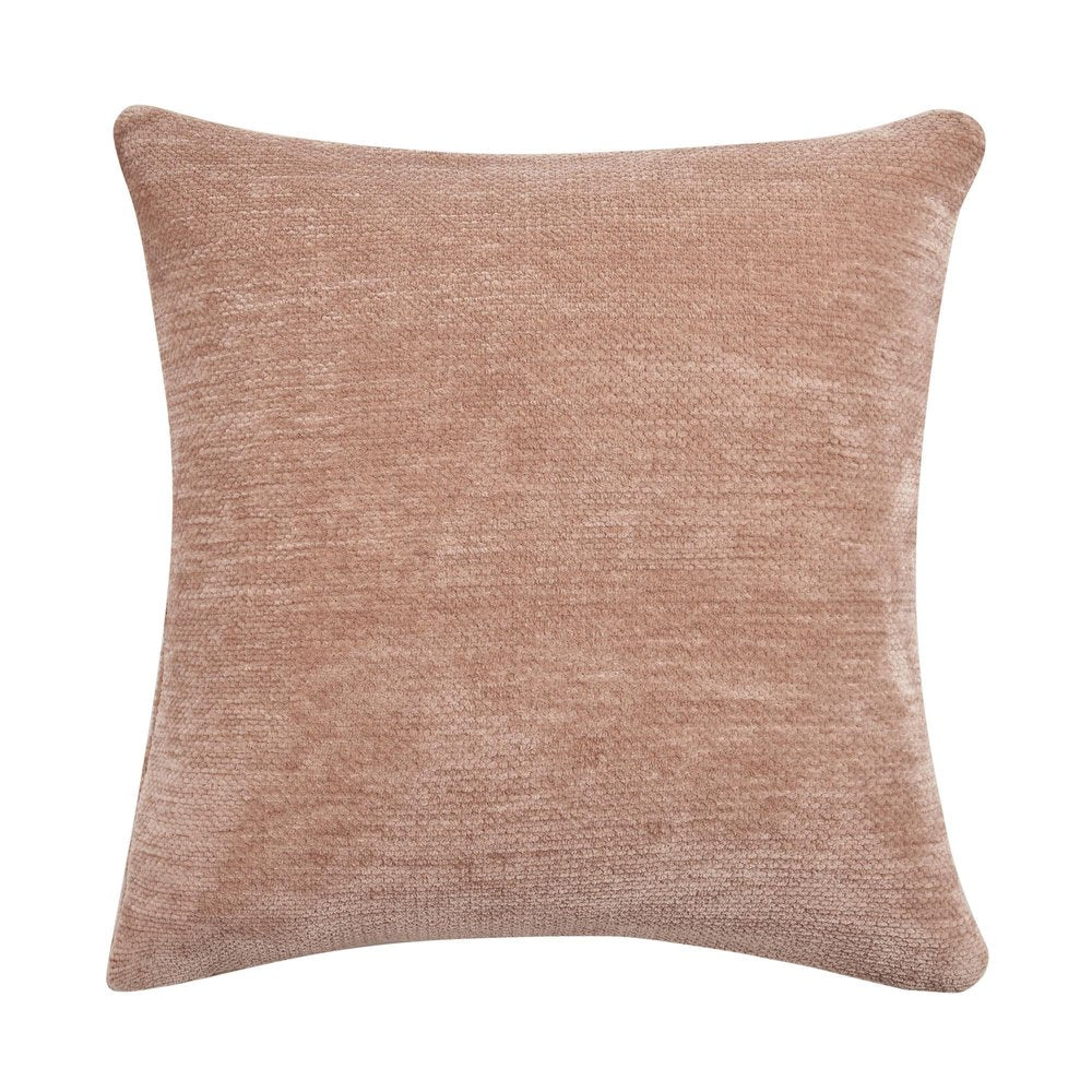 20" Beige Beach Chenille Throw Pillow Cover