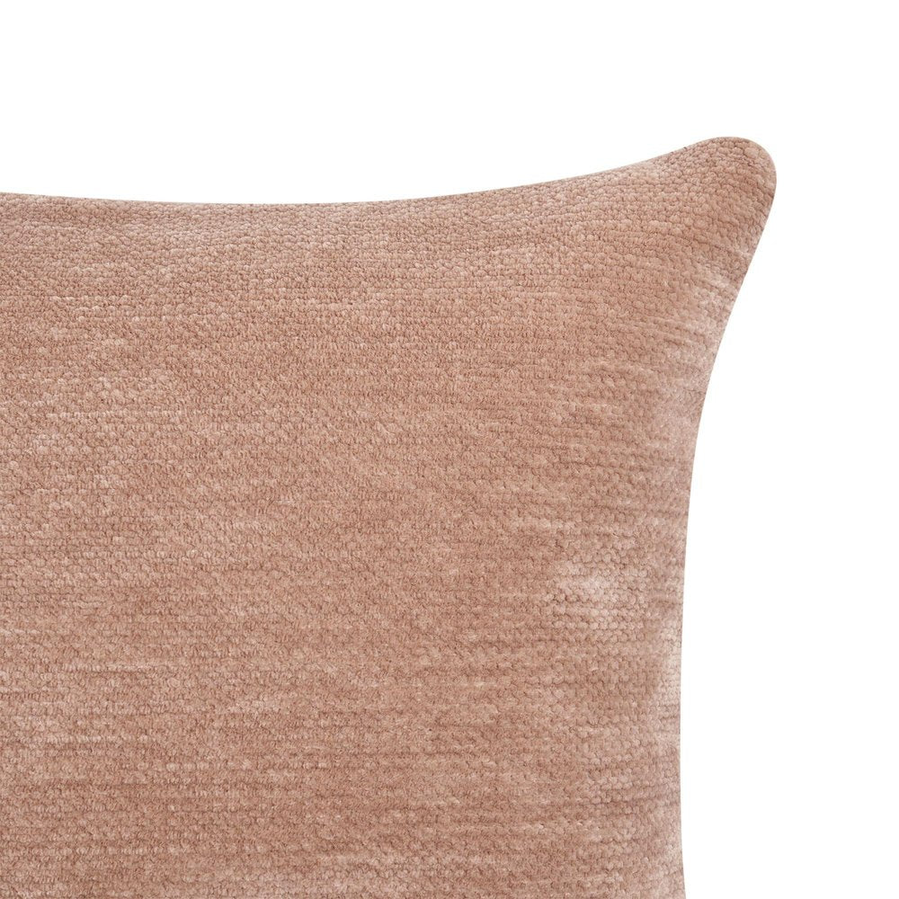 20" Beige Beach Chenille Throw Pillow Cover