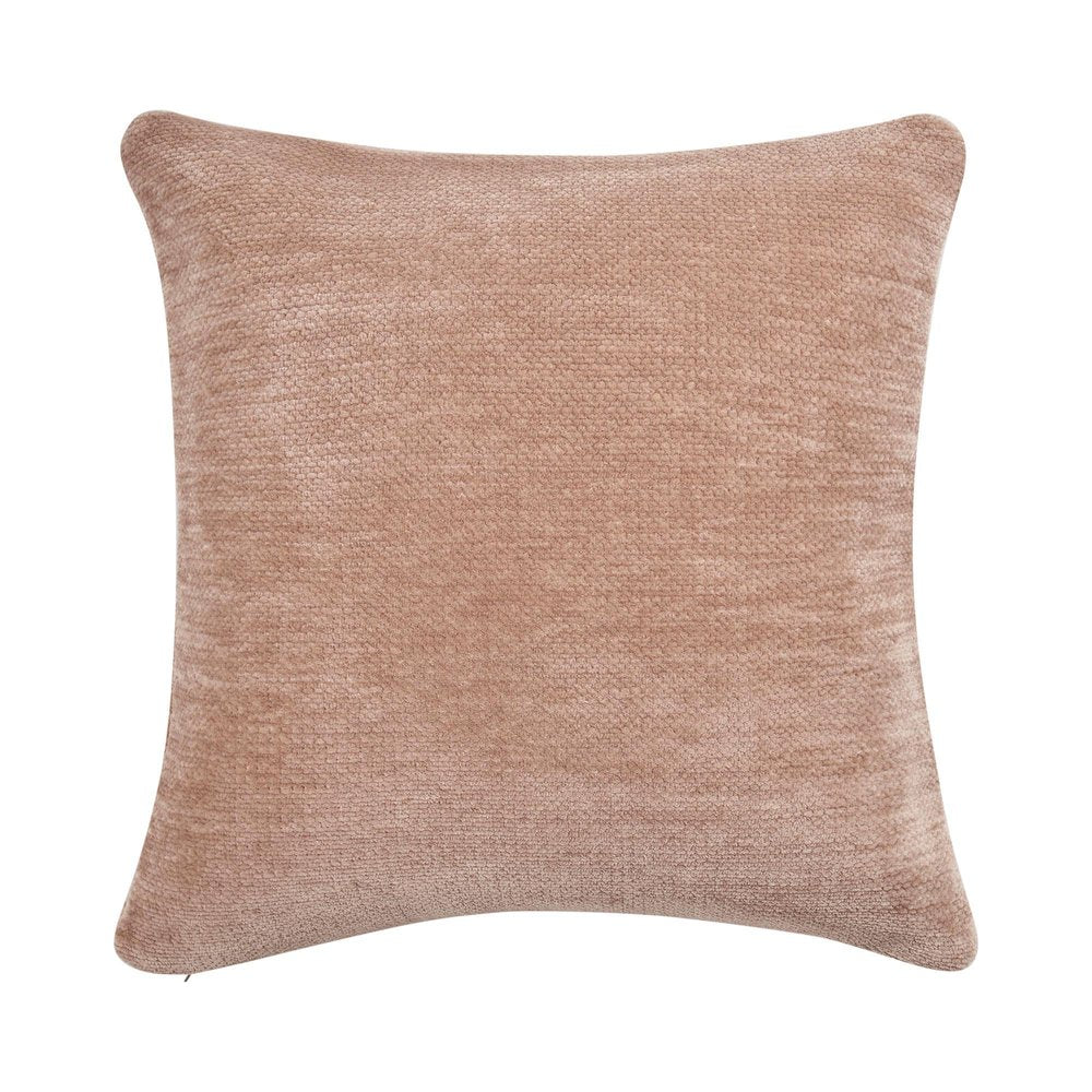20" Beige Beach Chenille Throw Pillow Cover