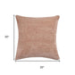 20" Beige Chenille Throw Pillow Cover