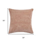 20" Beige Chenille Throw Pillow Cover