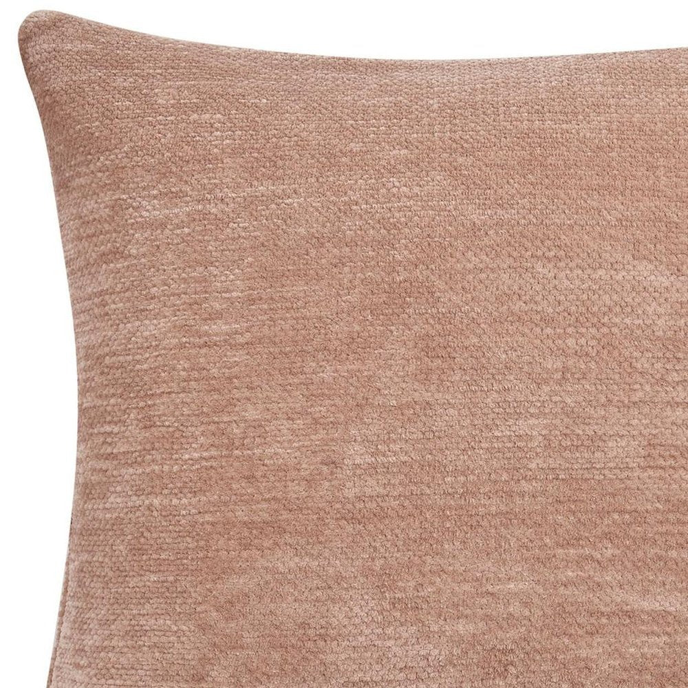 20" Beige Beach Chenille Throw Pillow Cover