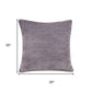 20" Gray Chenille Throw Pillow Cover