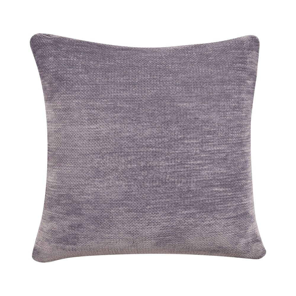 20" Gray Chenille Throw Pillow Cover