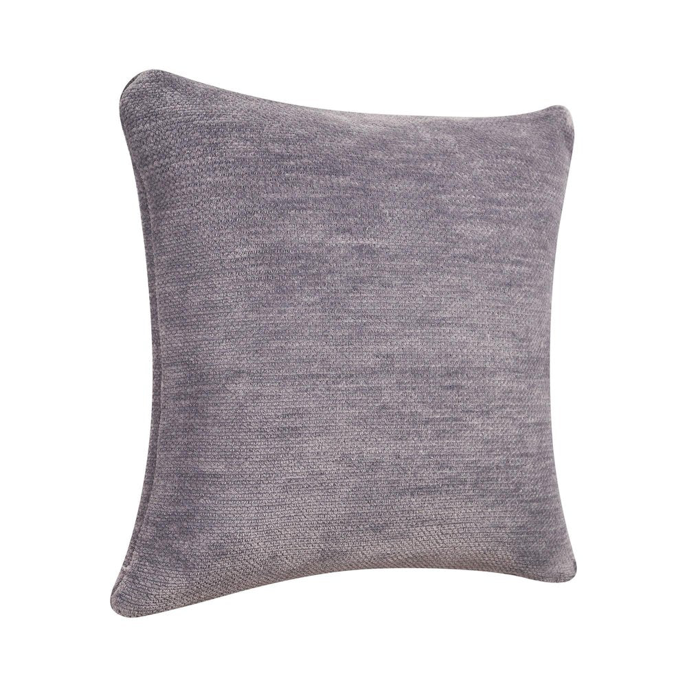 20" Gray Beach Chenille Throw Pillow Cover