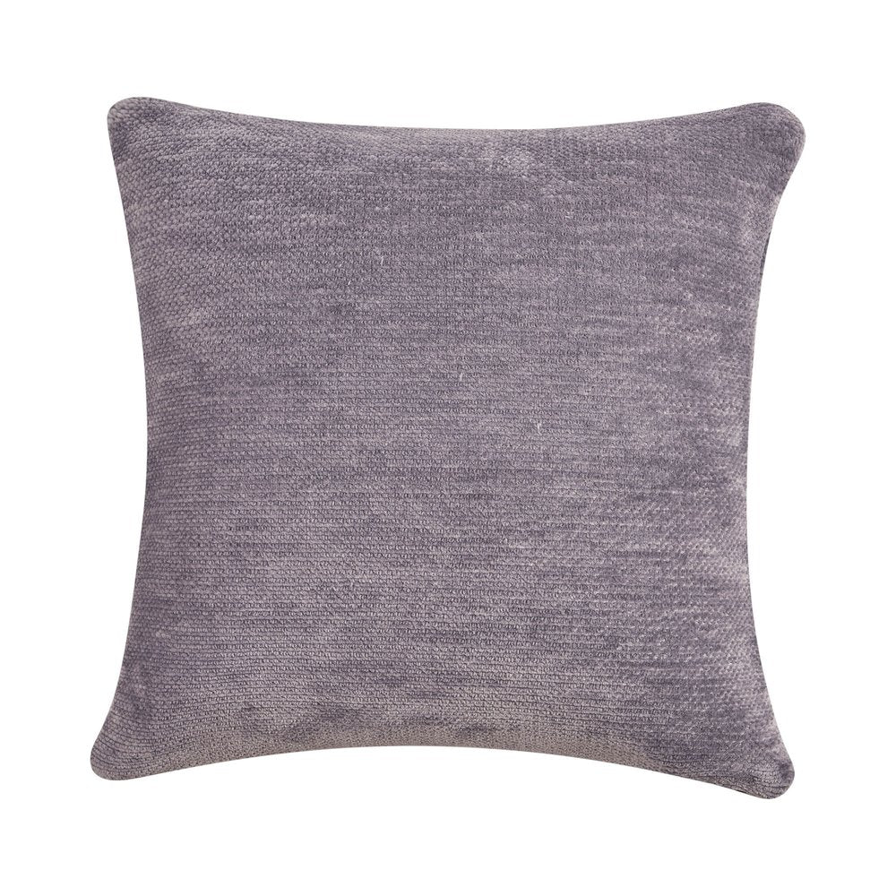 20" Gray Chenille Throw Pillow Cover