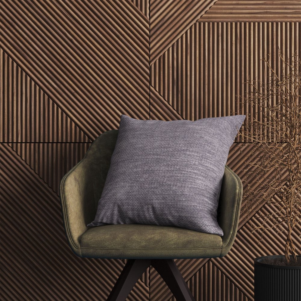 20" Gray Chenille Throw Pillow Cover