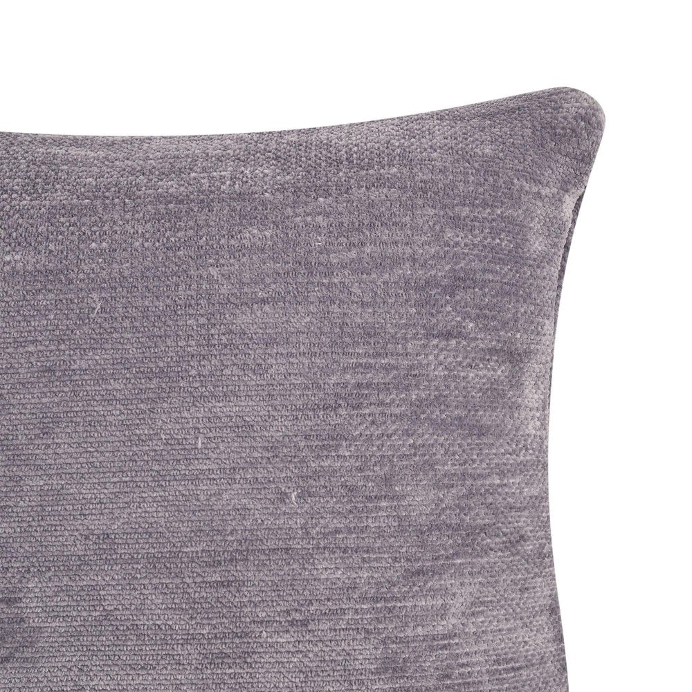 20" Gray Beach Chenille Throw Pillow Cover