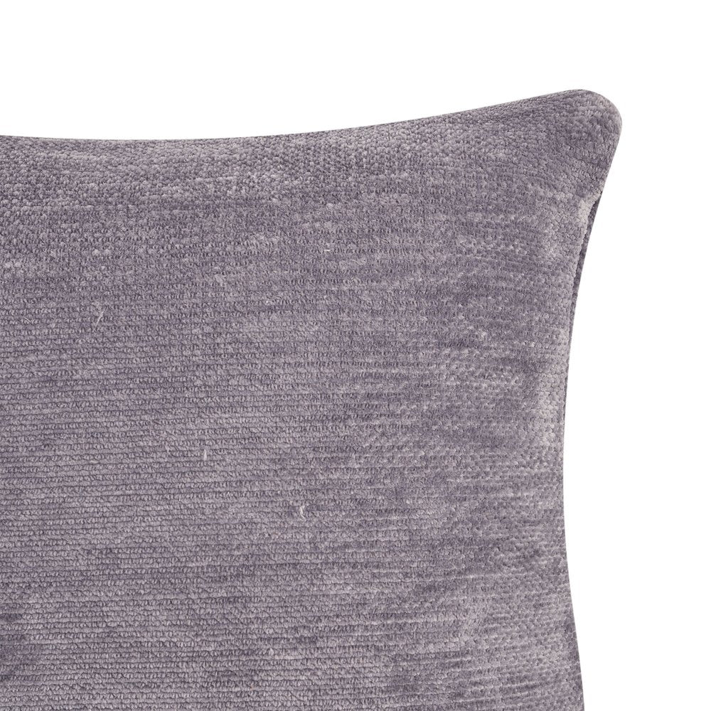 20" Gray Chenille Throw Pillow Cover