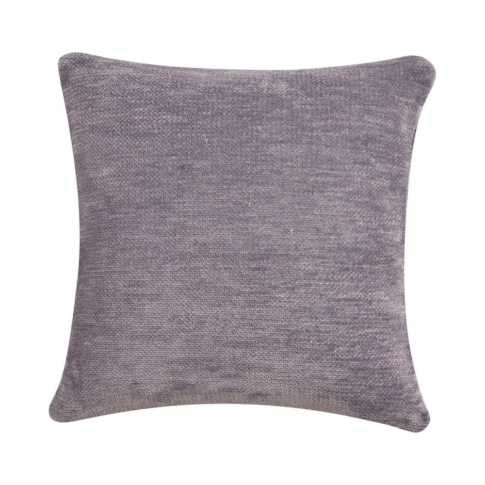 20" Gray Beach Chenille Throw Pillow Cover