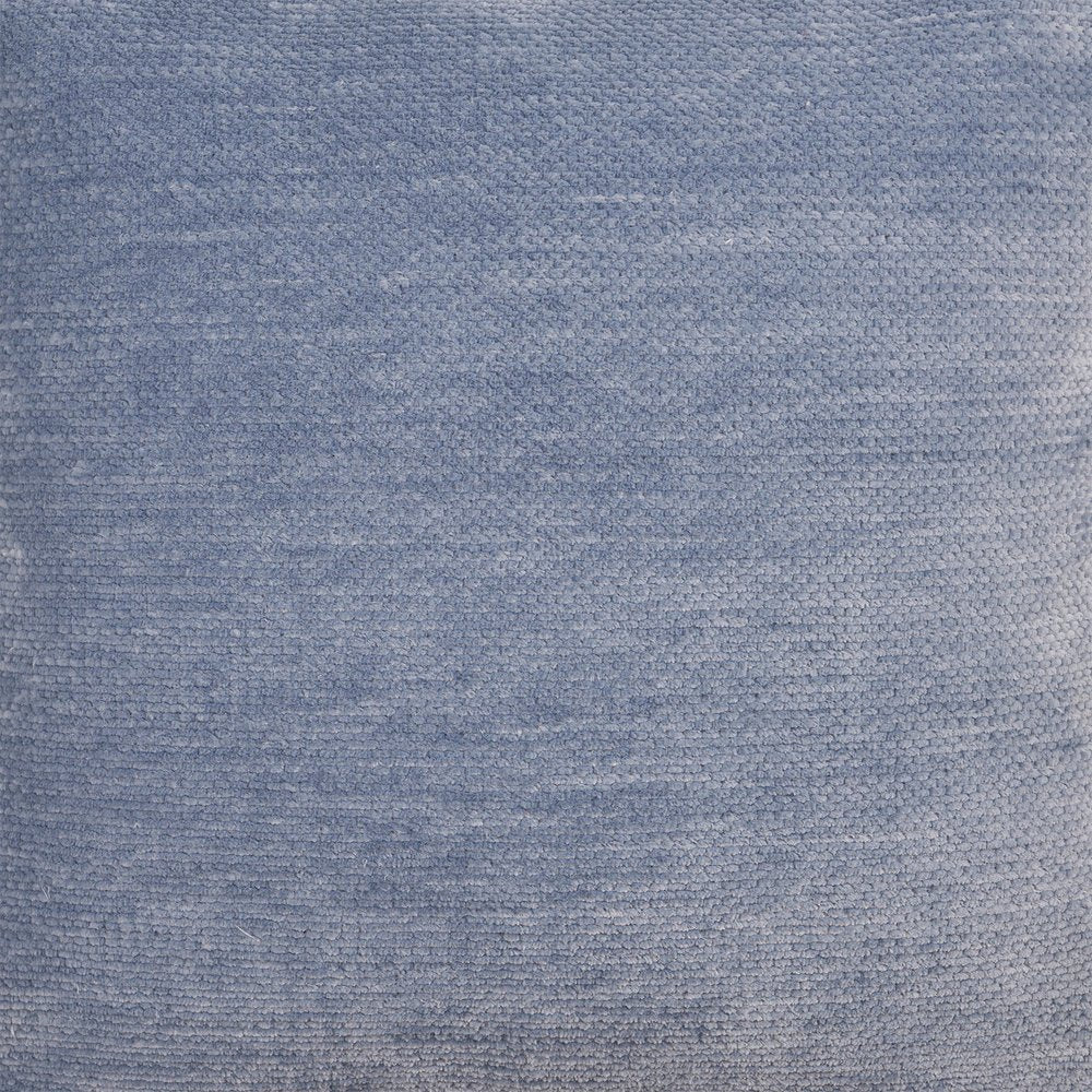 20" Blue Chenille Throw Pillow Cover