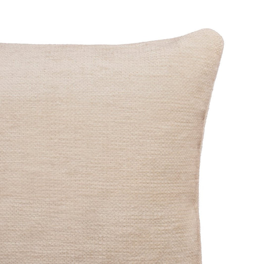 20" Ivory Chenille Throw Pillow Cover