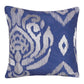 20" Blue And Silver Throw Pillow Cover