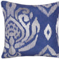 20" Blue And Silver Throw Pillow Cover