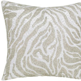 20" Ivory And Silver Throw Pillow Cover with Texture