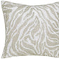 20" Ivory And Silver Geometric Throw Pillow Cover