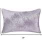 16" X 24" Gray And Silver Lumbar Throw Pillow Cover with Texture