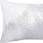 16" X 24" Ivory And Silver Lumbar Abstract Throw Pillow Cover with Sequin