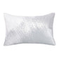 16" X 24" Ivory And Silver Lumbar Abstract Throw Pillow Cover with Sequin