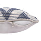 20" Navy Blue And Ivory Diamond Recycled Poly Linen Throw Pillow Cover