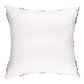 20" Navy Blue And Ivory Diamond Recycled Poly Linen Throw Pillow Cover