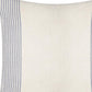 22" Blue And Ivory Striped Cotton Throw Pillow Cover