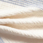 22" Blue And Ivory Striped Cotton Throw Pillow Cover