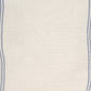 22" Blue And Ivory Striped Cotton Throw Pillow Cover