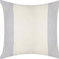22" Blue And Ivory Striped Cotton Throw Pillow Cover