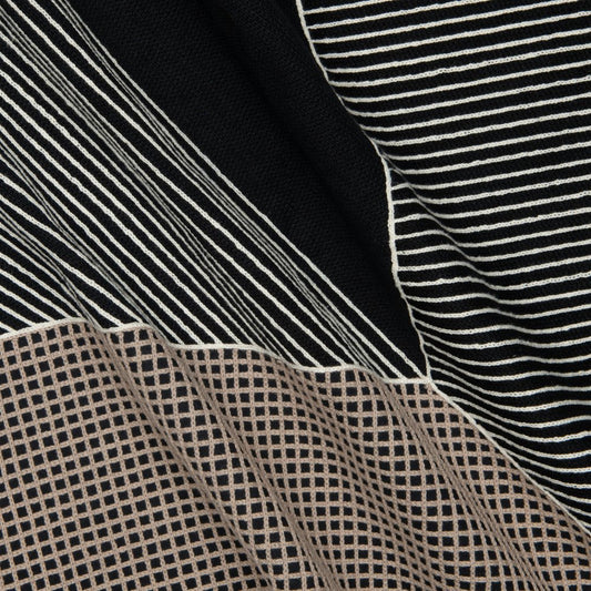 20" Black And White Striped Cotton Throw Pillow Cover